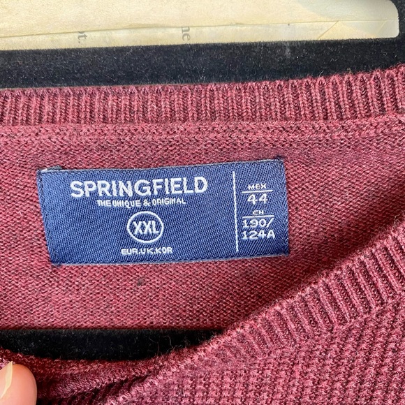 NWT Red Waffle Knit Sweater Flannel top Red/Burgundy Size XXL Or 44 - Picture 8 of 10